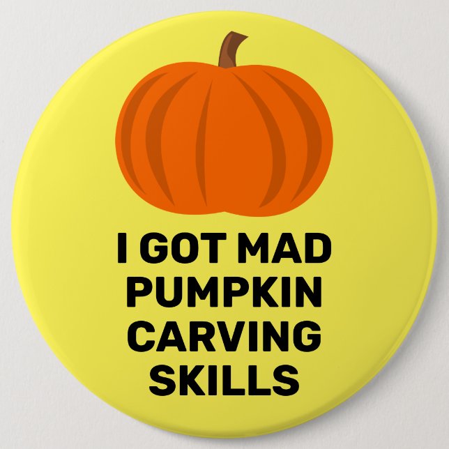 Schaltfläche "Funny Pumpkin Carving Bragging Right Button (Vorderseite)