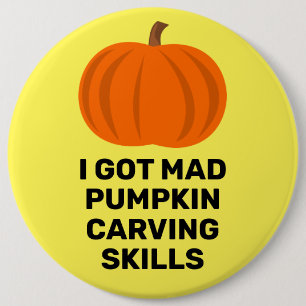 Schaltfläche "Funny Pumpkin Carving Bragging Right Button