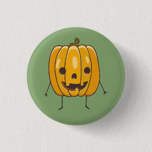 Schaltfläche "Funny Pumpkin Illustration" Button