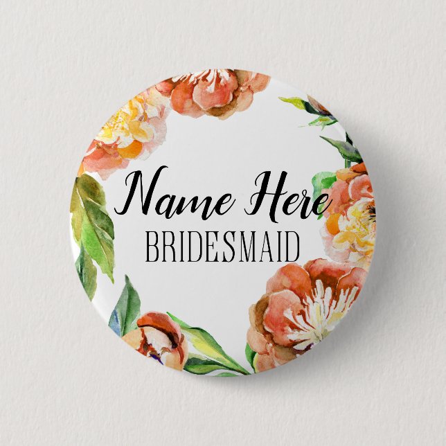 Schaltfläche für benutzerdefinierte Bridesmaid Button (Vorderseite)