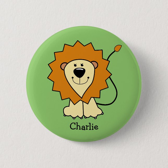 Schaltfläche für benutzerdefinierte Lion-Illustrat Button (Vorderseite)