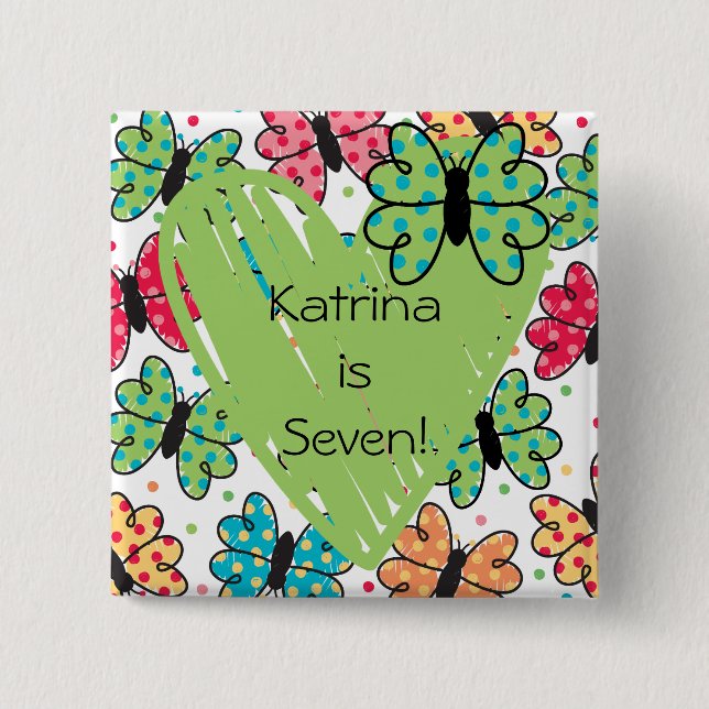 Schaltfläche für benutzerdefinierte Schmetterlinge Button (Vorderseite)