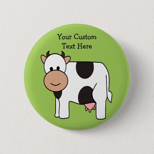 Schaltfläche für benutzerdefinierten Text der Cow- Button (Vorderseite)
