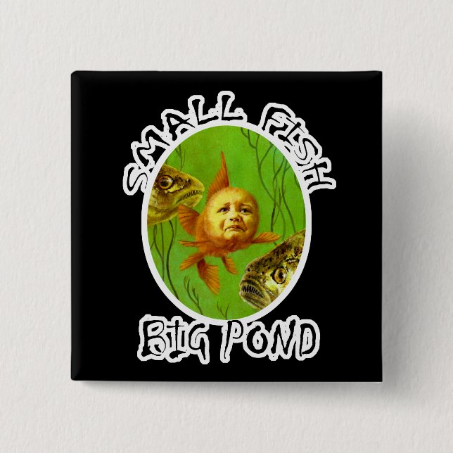 Schaltfläche für das Abzeichen von Baby Goldfish S Button (Vorderseite)