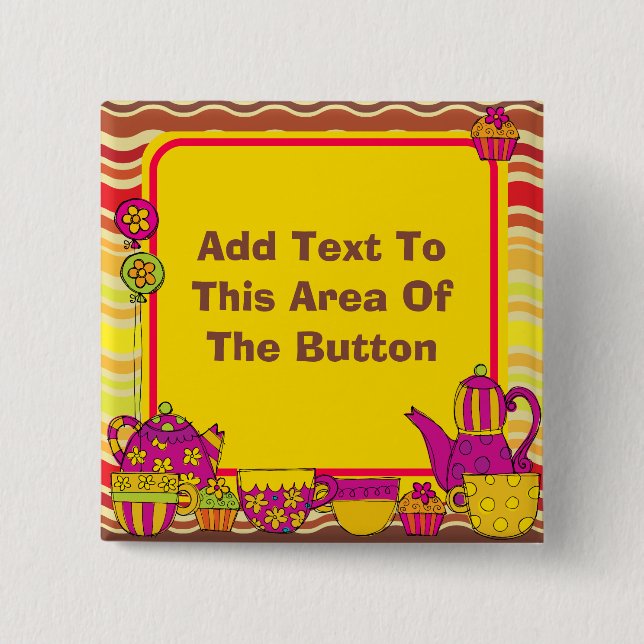 Schaltfläche für das benutzerdefinierte Tee-Party Button (Vorderseite)