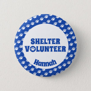 Schaltfläche für das Blue Shelter Volunteer-ID-Abz Button