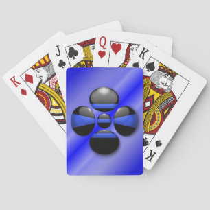 Schaltfläche für das Kleeblatt der blauen Linie Spielkarten