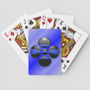 Schaltfläche für das Kleeblatt der blauen Linie Spielkarten