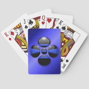 Schaltfläche für das Kleeblatt der blauen Linie Spielkarten