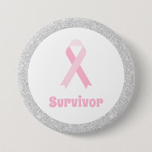 Schaltfläche für das Logo "Breast Cancour Survivor Button (Vorderseite)