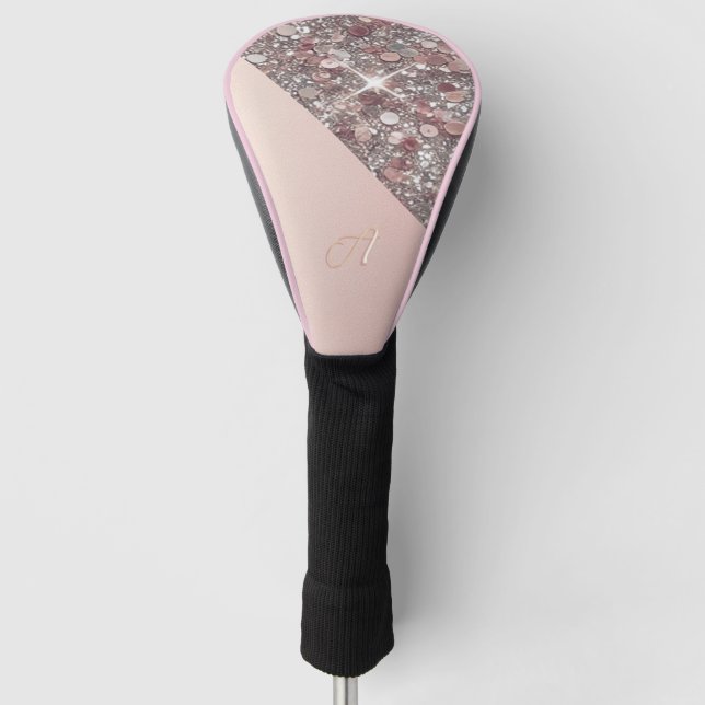 Schaltfläche für das Monogramm der eleganten Rose Golf Headcover (Vorderseite)