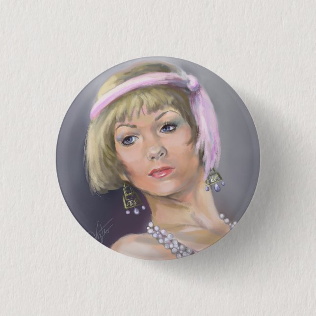Schaltfläche für das Springtime-Flapper-Portrait Button (Vorderseite)