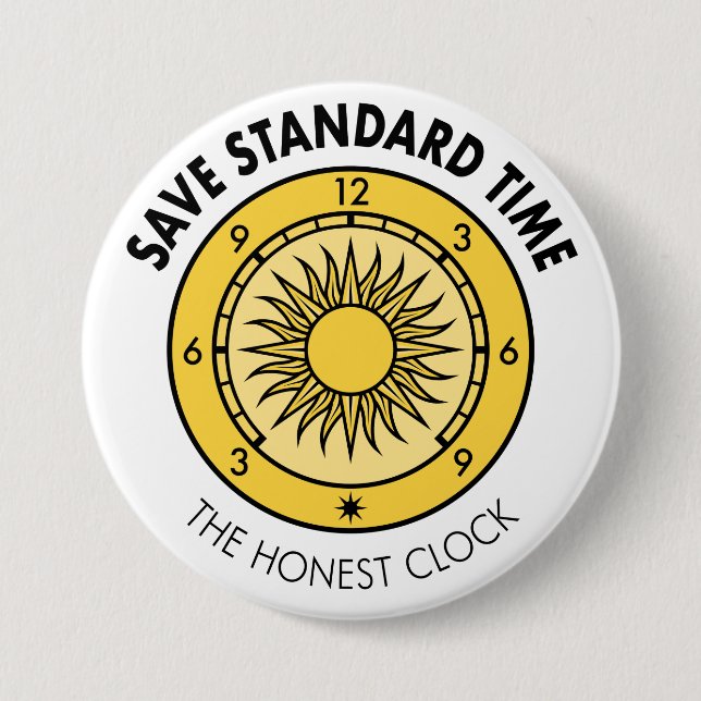 Schaltfläche für das SST-Logo "The Honest Clock" Button (Vorderseite)