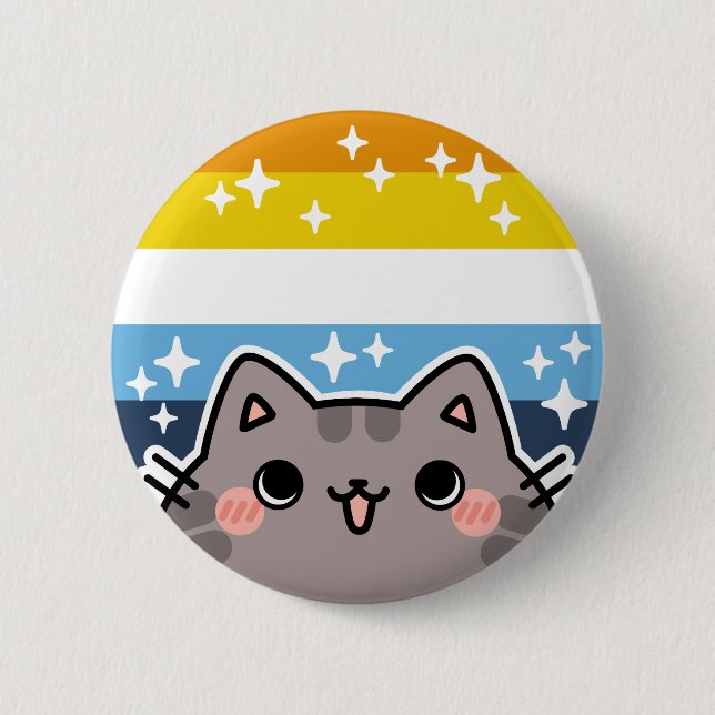 Schaltfläche für den AroAce LGBT-Pride-Flaggenkata Button (Vorderseite)
