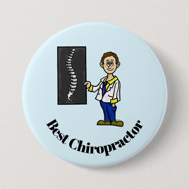 Schaltfläche für den besten männlichen Chiroprakto Button (Vorderseite)