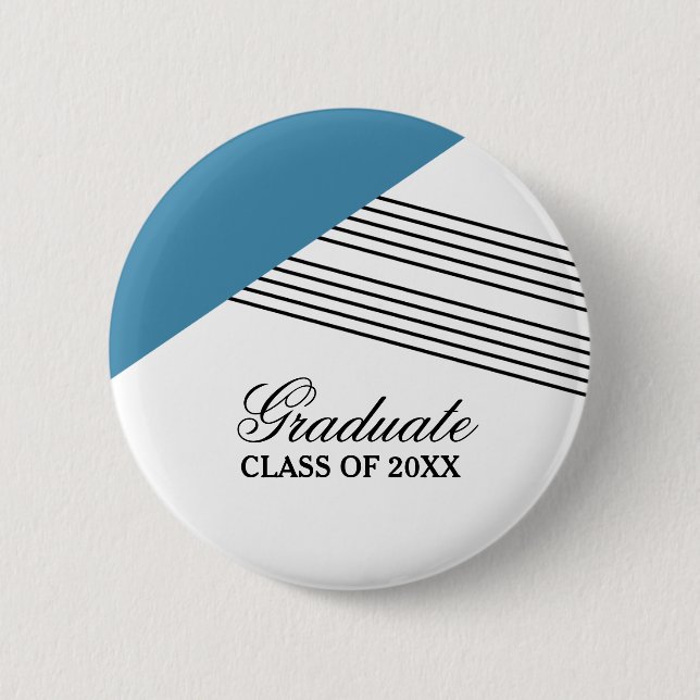 Schaltfläche für den blauen Abschluss des geometri Button (Vorderseite)