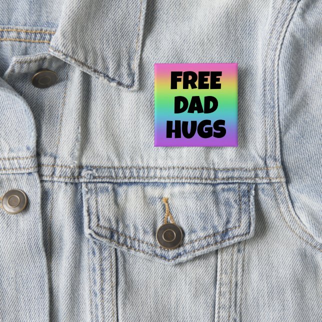 Schaltfläche für den freien Vater Hugs-Regenbogen Button (Beispiel)