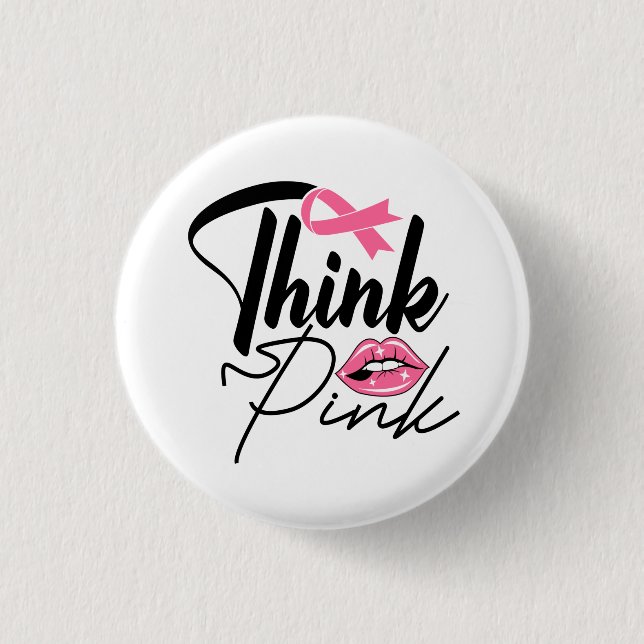 Schaltfläche für den Kampf gegen den rosa Ribbon-Ü Button (Vorderseite)