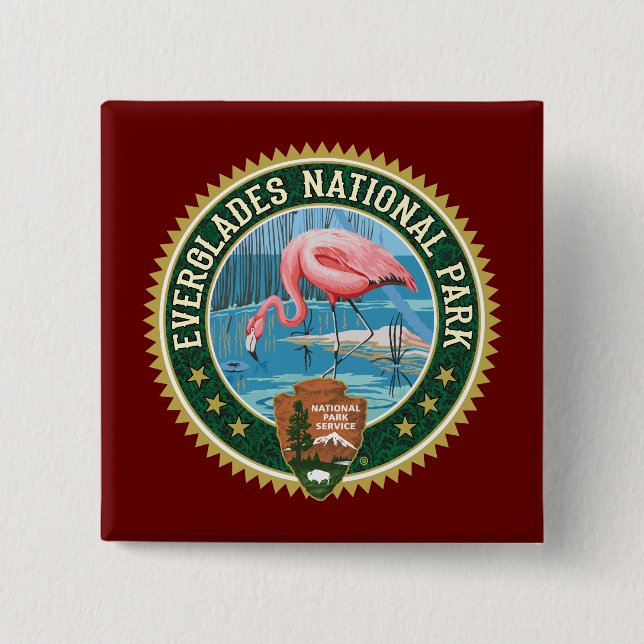 Schaltfläche für den Nationalpark Everglades Button (Vorderseite)