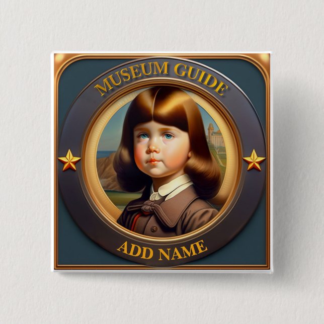 Schaltfläche für den personalisierten Museumsführe Button (Vorderseite)