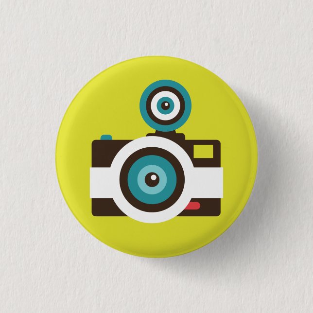 Schaltfläche für den Retro-Sofortkamera (weiß / br Button (Vorderseite)