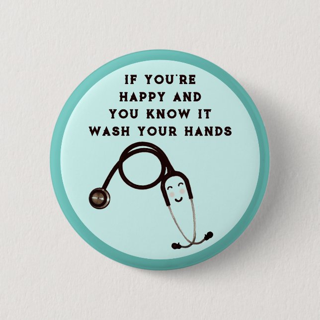 Schaltfläche für den Spaß der Krankenversicherung Button (Vorderseite)