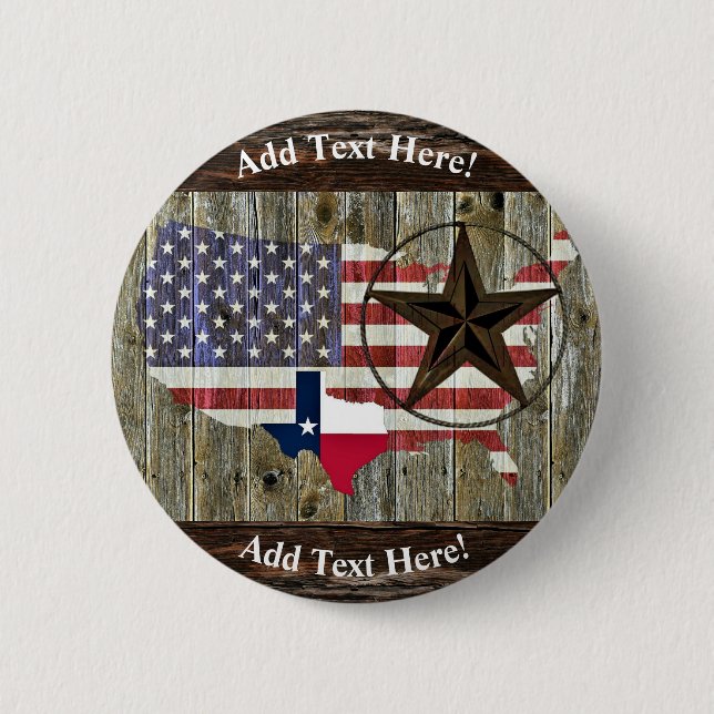 Schaltfläche für den Status des Texas Lone Star Button (Vorderseite)