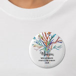 Schaltfläche für den Tag des Wiedersehen-Individue<br><div class="desc">Dieser Familientag ist mit einem bunten Mosaikbaum geschmückt. Einfach mit Ihrem Familiennamen anpassbar. Macht nach der Veranstaltung ein tolles Souvenir. Original Mosaik © Michele Davies.</div>