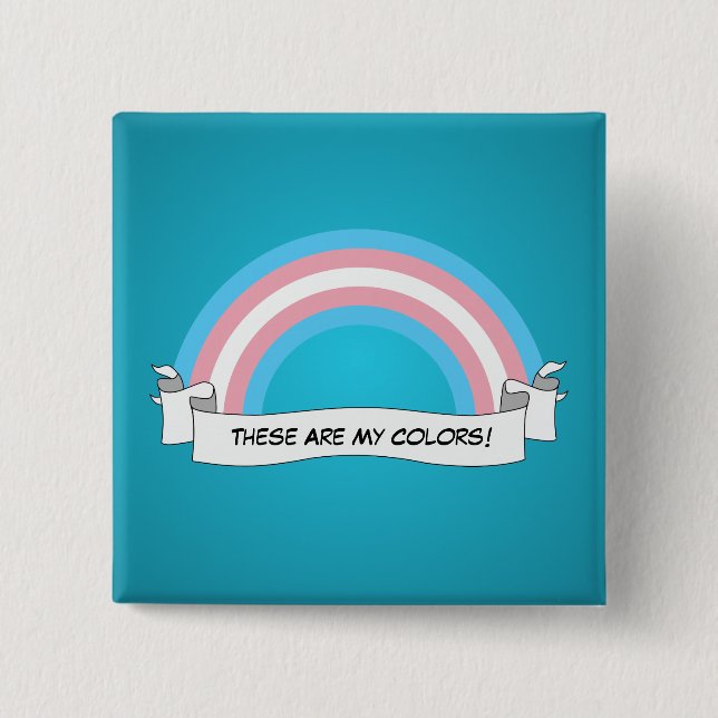 Schaltfläche für den Transgender-Regenbogen-Stolz Button (Vorderseite)