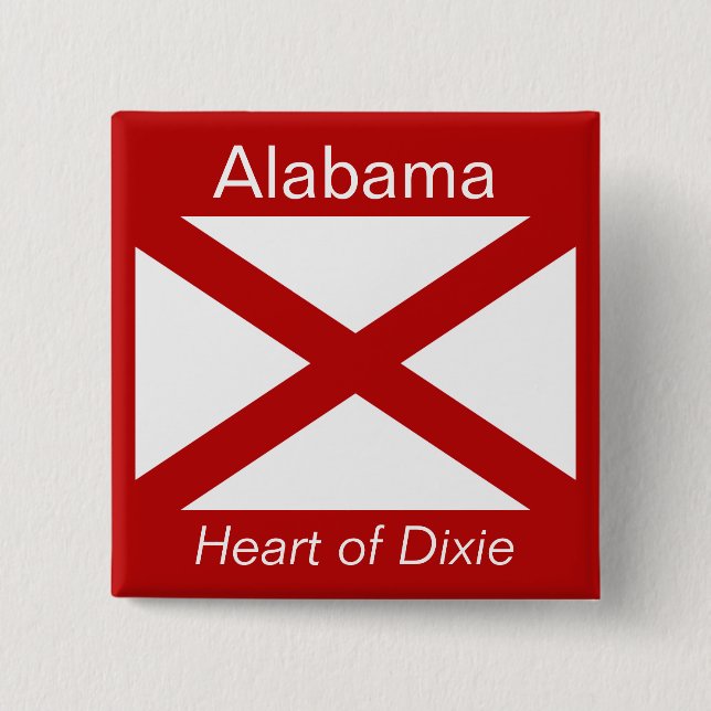 Schaltfläche für die Alabaman-Flagge Button (Vorderseite)