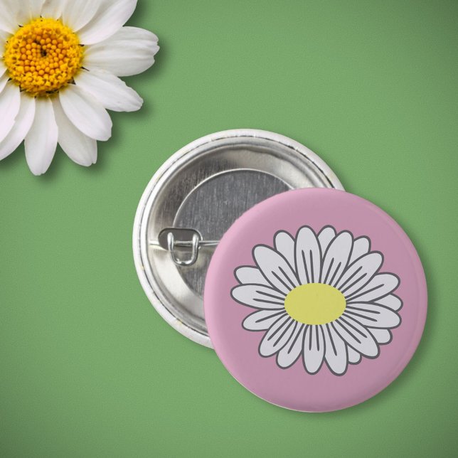 Schaltfläche für die Blume Daisy Button (Daisy Flower Pink Button)