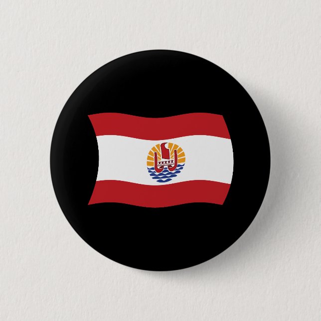 Schaltfläche für die Flagge Französisch-Polynesien Button (Vorderseite)