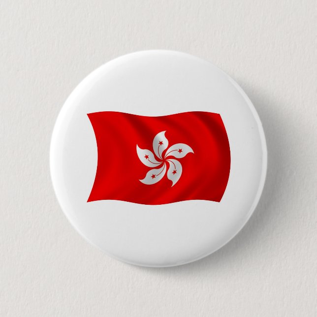 Schaltfläche für die Flagge Hongkongs Button (Vorderseite)
