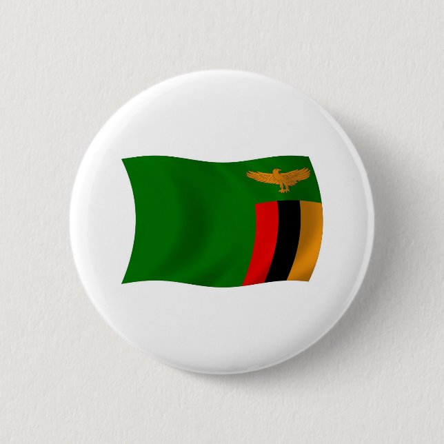 Schaltfläche für die Flagge in Sambia Button (Vorderseite)
