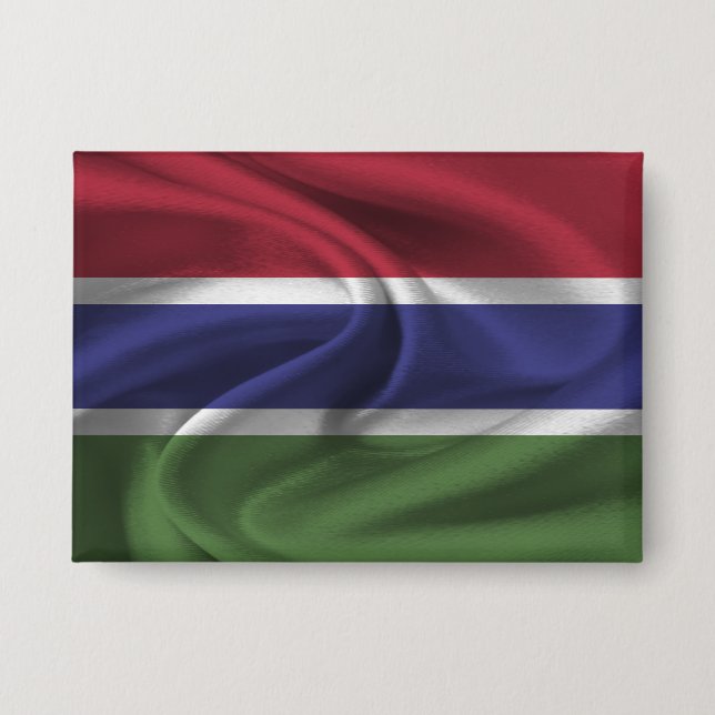 Schaltfläche für die Flagge von Gambia Button (Vorderseite)
