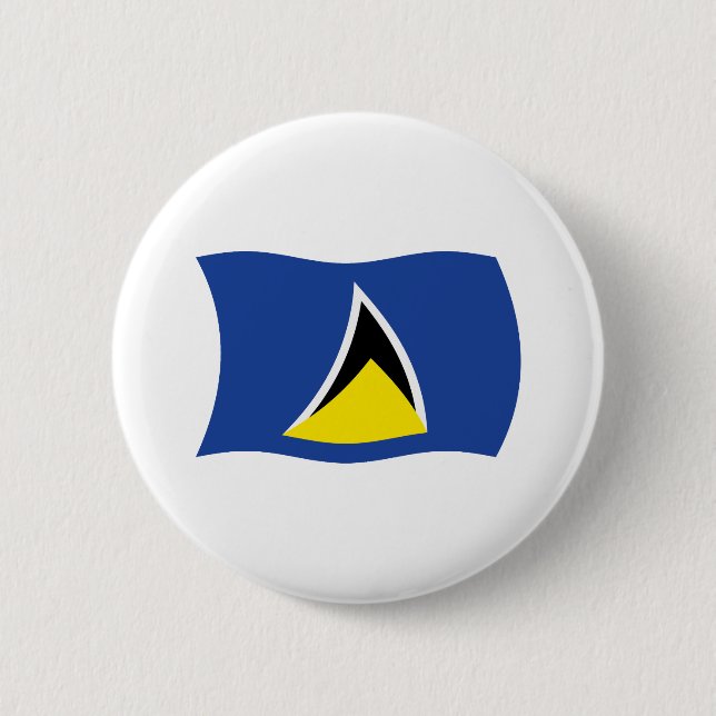 Schaltfläche für die Flagge von Saint Lucia Button (Vorderseite)