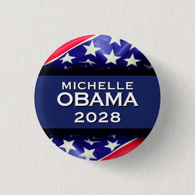 Schaltfläche für die Kampagne Michelle OBAMA 2028 Button (Vorderseite)