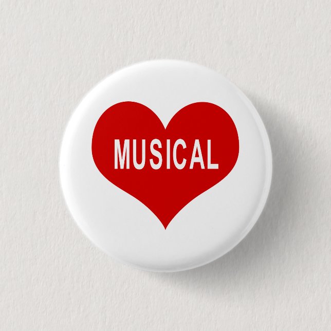 Schaltfläche für die MUSIKROTE Liebe Button (Vorderseite)