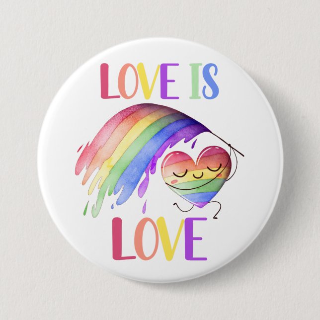 Schaltfläche für die Pride-Rainbow-Liebe Button (Vorderseite)