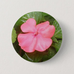 Schaltfläche für die rosa Impatiens-Blume Button
