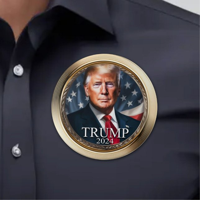 Schaltfläche für die Sammelkampagne von Donald Tru Button (Trump 2024 Campaign Button)