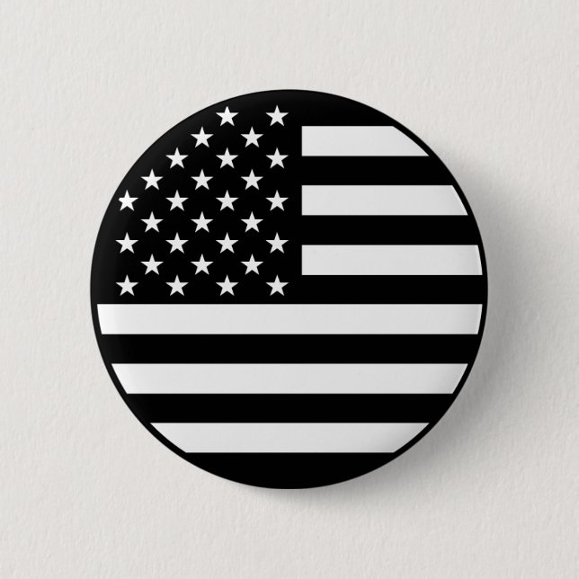 Schaltfläche für die schwarze Amerikanische Flagge Button (Vorderseite)