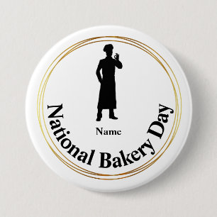 Schaltfläche für die Silhouette des Nationalbäcker Button