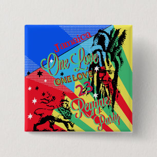 Schaltfläche für ein Reggae-Party einer Liebe Button