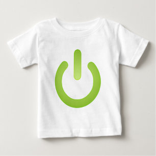 Schaltfläche für einfachen Power Baby T-shirt