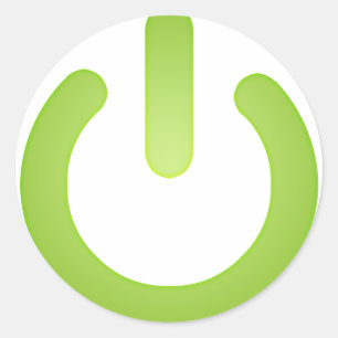 Schaltfläche für einfachen Power Runder Aufkleber