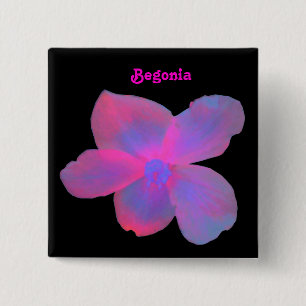 Schaltfläche für fluoreszierendes Begonia Button