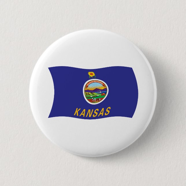 Schaltfläche für Kansas-Flagge Button (Vorderseite)