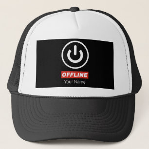 Schaltfläche für Offline-Power zum Entspannen oder Truckerkappe