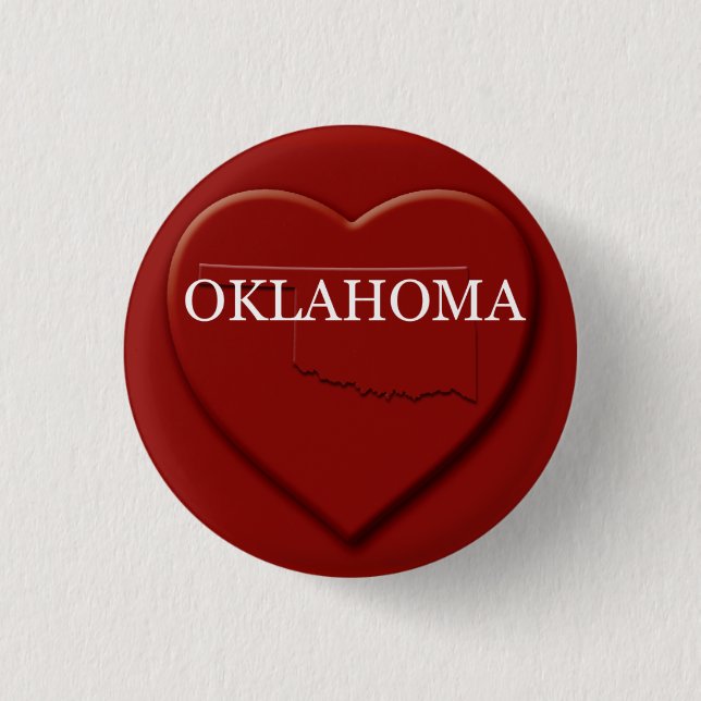 Schaltfläche für Oklahoma-Herzkarte Button (Vorderseite)